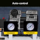 Giantz 24L Air Compressor Quiet 0.75HP Oil-Free Portable Tyre Inflator 40L/Min - Close-Up Angle