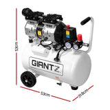 Giantz 24L Air Compressor 40 L/min 115psi Oil-Free Electric Portable Inflator - Front View