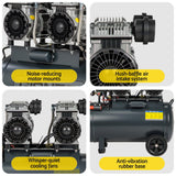 Giantz 50L Air Compressor Quiet 3.0HP Oil-Free Portable Tyre Inflator 200L/Min