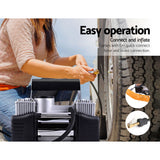 Giantz Air Compressor 12V 4x4 Tyre 85L/min Deflator Inflator Car Truck Portable - Top-Down View