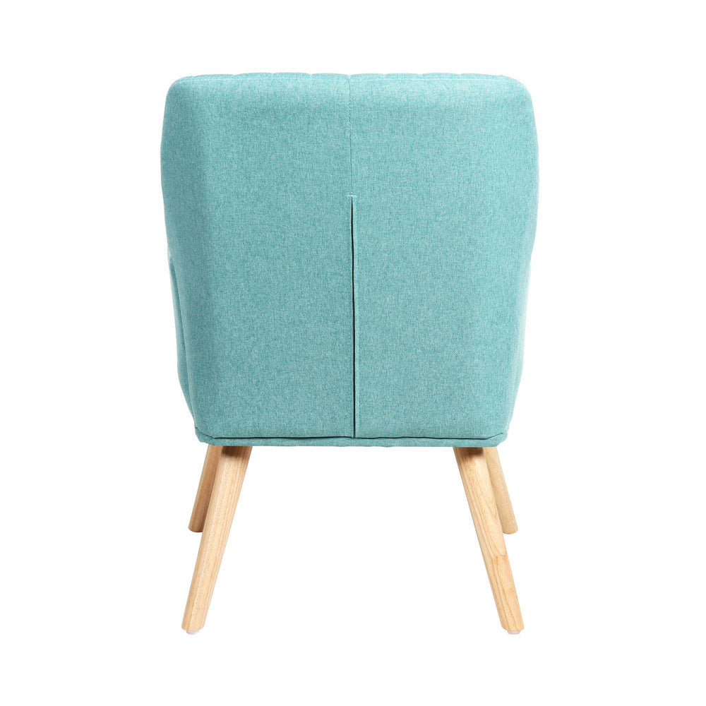 Oikiture Armchair Fabric Couches Blue