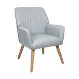 Oikiture Armchair Lounge Sofa Chair Fabric Accent Chairs Armchairs Couches Grey - Top-Down View