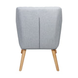 Oikiture Armchair Lounge Sofa Chair Fabric Accent Chairs Armchairs Couches Grey - Low Angle