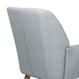 Oikiture Armchair Lounge Sofa Chair Fabric Accent Chairs Armchairs Couches Grey - Close-Up Angle