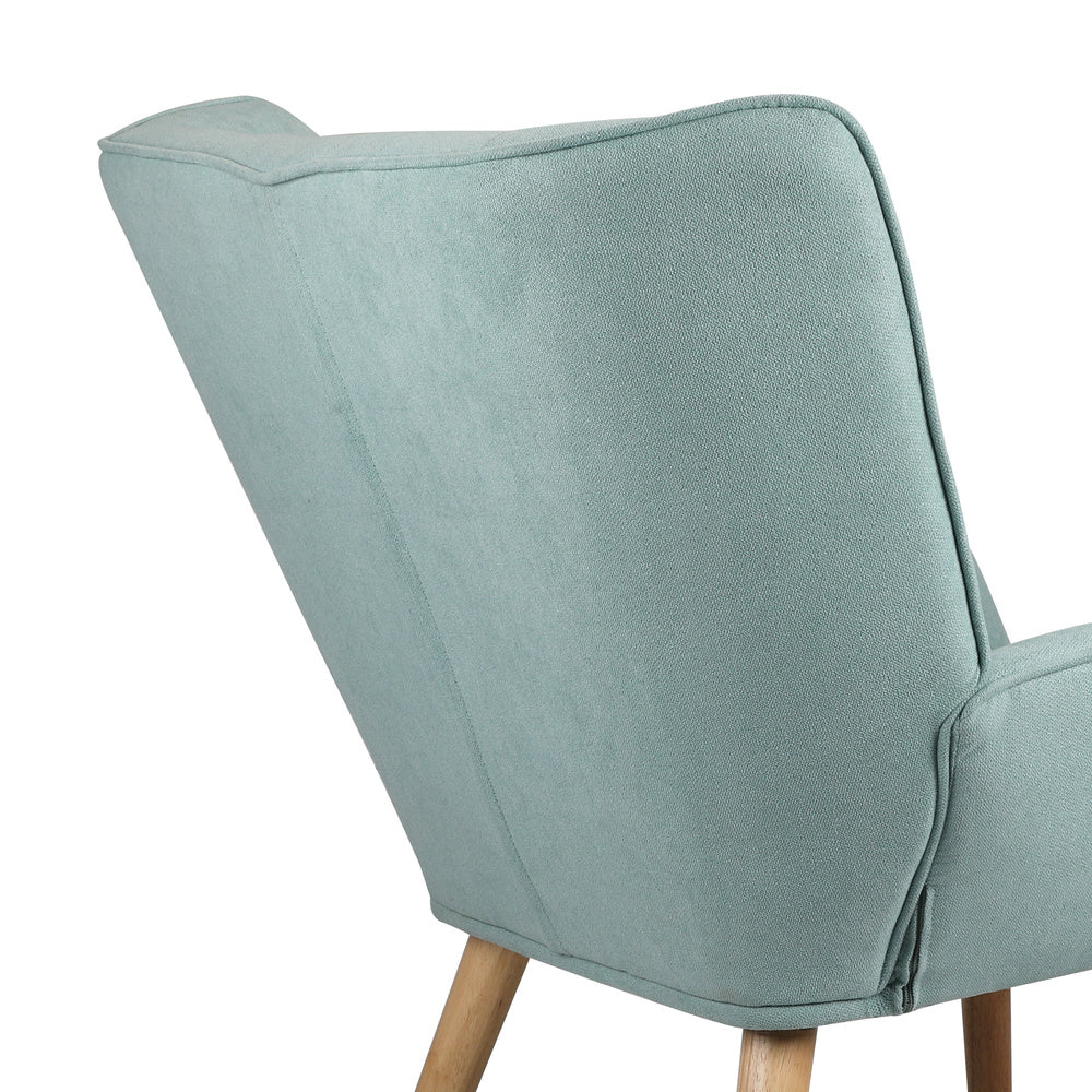 Oikiture 2x Armchair Sofa Lounge Fabric Upholstered Tub Blue