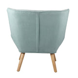 Oikiture 3x Armchair Sofa Lounge Fabric Upholstered Tub Blue