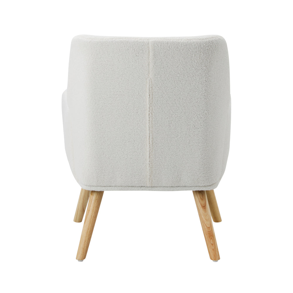 Oikiture Armchair Sherpa White