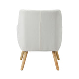 Oikiture Armchair Sherpa White - Close-Up Angle