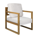 Oikiture Armchair Fabric Tub Couches - Side View