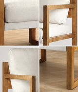Oikiture Armchair Fabric Tub Couches - Front View