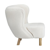 Oikiture Armchair Accent Couches Sofa White - Close-Up Angle