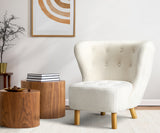 Oikiture Armchair Accent Couches Sofa White