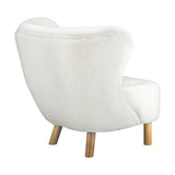 Oikiture 2x Armchair Highback Lounge Couches Sofa Sherpa White