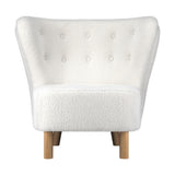 Oikiture 3x Armchair Highback Lounge Couches Sofa Sherpa White
