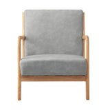 Oikiture 2PCS Armchair Lounge set 1/2 Seater 2 Pillows Fabric Grey - Extra Image
