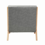 Oikiture 2X Armchair Lounge Chair Couches Sofa Wood Light Grey - Top-Down View