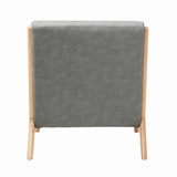 Oikiture 4X Armchair Lounge Chair Couches Sofa Wood Light Grey