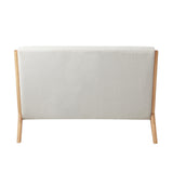 Oikiture 3X Armchair Lounge Chair Wood Light Beige