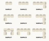 Oikiture 3 Seater Boucle Modular Sofa Armless TOFU Back Green - Front View