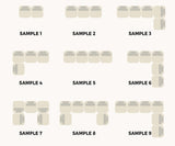 Oikiture 4 Seater Velvet Modular Sofa Lounge Chair with Backrest Brown - Low Angle