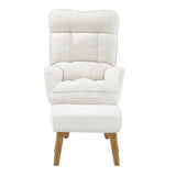 Oikiture 2X 360 Swivel Recliner Armchair Lounge with Stool Sherpa