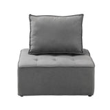 Oikiture 2PCS Modular Armless Sofa Linen Grey