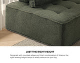 Oikiture 1PC Modular Sofa Lounge Chair Armless Sherpa Green