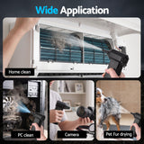 GIANTZ Electric Air Duster 7H Long Runtime Mini Blower for Keyboard PC Cleaning - Low Angle
