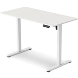 FORTIA Electric Sit To Stand Up Standing Desk, 120x60cm, Height Adjustable, 40kg Rated, White