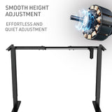 FORTIA Sit To Stand Up Standing Desk, 120x60cm, 72-118cm Electric Height Adjustable, 70kg Rated, Walnut Style/Black Frame