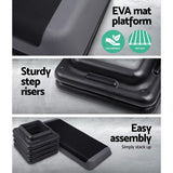 Everfit 3 Level Aerobic Step Exercise Stepper 110cm Gym Home Fitness - 45-Degree Angle