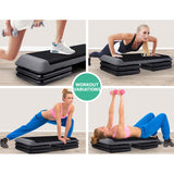 Everfit 3 Level Aerobic Step Exercise Stepper 110cm Gym Home Fitness - Rear View