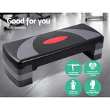 Everfit 3 Level Aerobic Step Exercise Stepper 78cm Gym Home Fitness - Side View