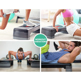 Everfit 3 Level Aerobic Step Exercise Stepper 78cm Gym Home Fitness - 45-Degree Angle