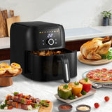 Vevare Air Fryer 8L Oven Digital Touch Oil Free Cooker 1700W - Low Angle