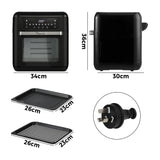 Vevare Air Fryer 12L Oven LCD Touch Oil Free Cooker 1500W - 45-Degree Angle