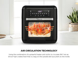 Vevare Air Fryer 12L Oven LCD Touch Oil Free Cooker 1500W