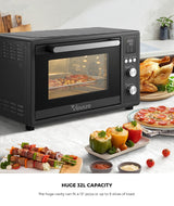 Vevare Air Fryer 32L Oven LCD Display Oil Free Cooker 1700W