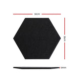 Hexagonal Soundproofing Foam Panels - 12 Pack, 35x30x0.9cm, Black Acoustic Tiles for Noise Reduction