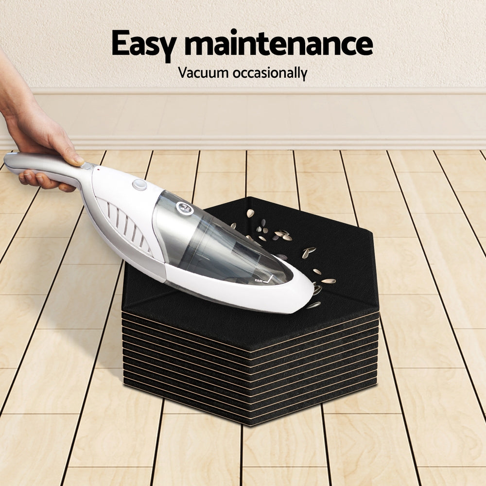 Hexagonal Soundproofing Foam Panels - 12 Pack, 35x30x0.9cm, Black Acoustic Tiles for Noise Reduction