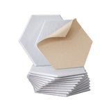 Hexagonal Acoustic Foam Soundproofing Tiles - 12 Pack, 35x30x0.9cm, White