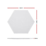 Hexagonal Acoustic Foam Soundproofing Tiles - 12 Pack, 35x30x0.9cm, White