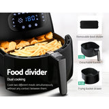 Devanti Air Fryer 8.5L LCD Fryers - Close-Up Angle