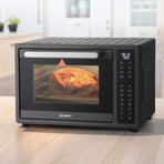 Devanti 32L black air fryer oven with LCD touch control panel