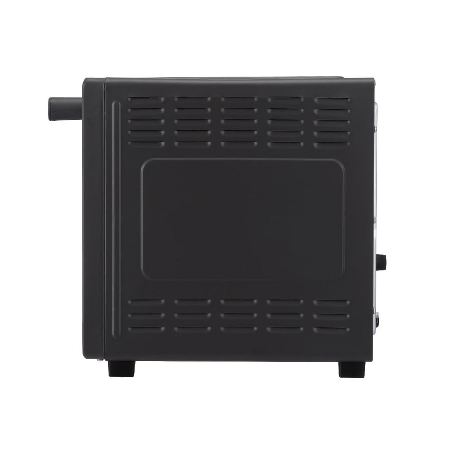 Devanti 32L black air fryer oven with LCD touch control panel, air fry basket and drip tray