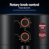 Devanti 4L 1500W Knob-Controlled Air Fryer with Timer and Oil-Free Cooking