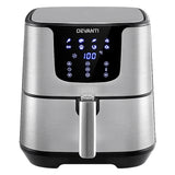 Devanti Air Fryer 7L LCD Fryers Stainless Steel - Close-Up Angle