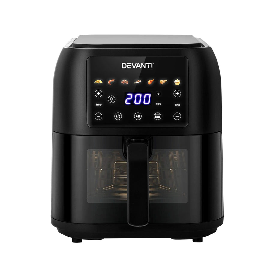 Devanti 8L LCD digital air fryer, black, 1700W, image 7