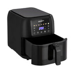 Devanti 8L LCD digital air fryer, black, 1700W, tempered glass viewing window