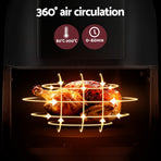 Devanti 8L LCD digital air fryer, black, 1700W, rectangular frying basket